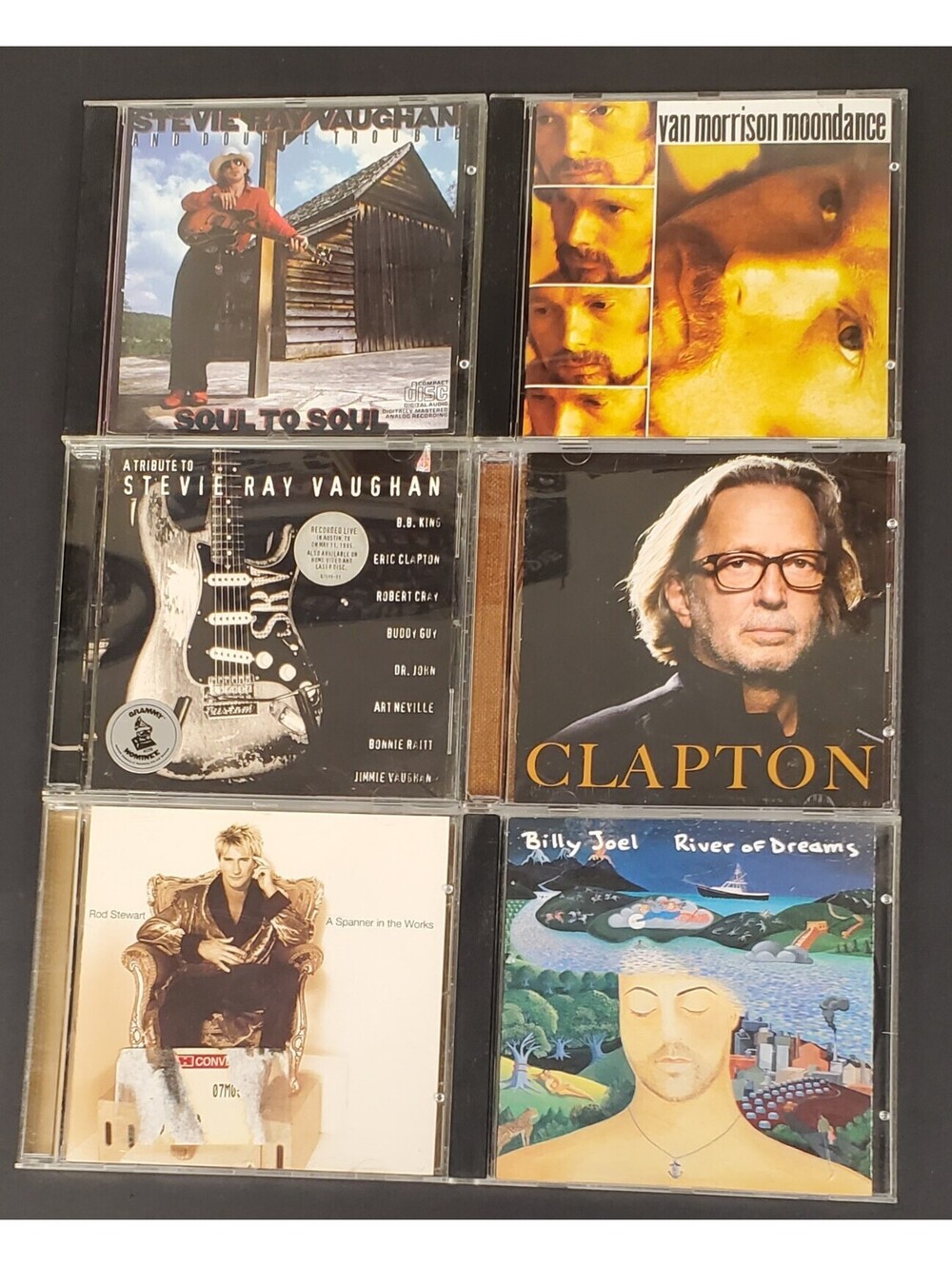 Classic Rock CD Collection - Stevie Ray Vaughan, Van Morrison, Eric Clapton+ VG